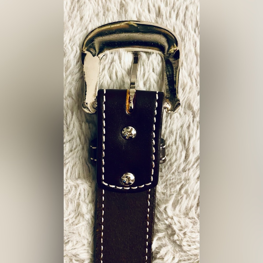 NWOT Circle Y of Yoakum Rising Sunflower Filigree Leather Belt - Picture 5 of 9